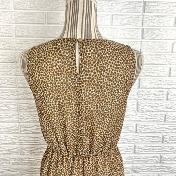 H&M Leopard Print Asymmetrically Ruffled Dress Size 12 - Picture 7 of 7